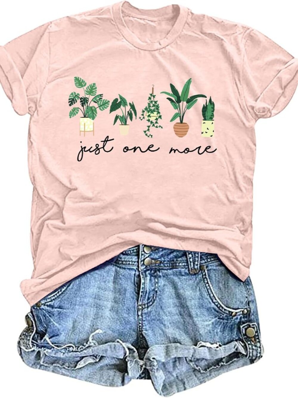 Gardening Shirts for Women Just One More Plant Tops Plants Life T Shirt Funny Ga